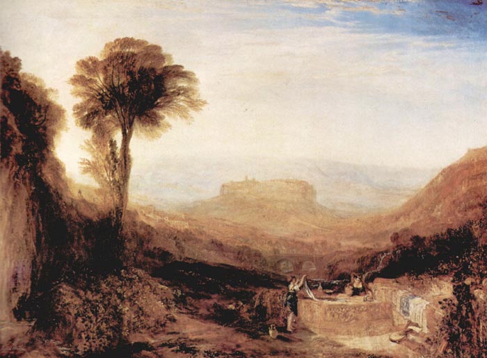 View of Orvieto, Painted in Rome by Joseph Mallord Turner