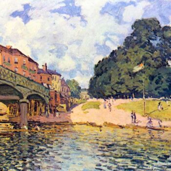Bridge on Hampton Court by Sisley