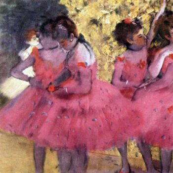 Dancers in Pink Between The Scenes by Degas