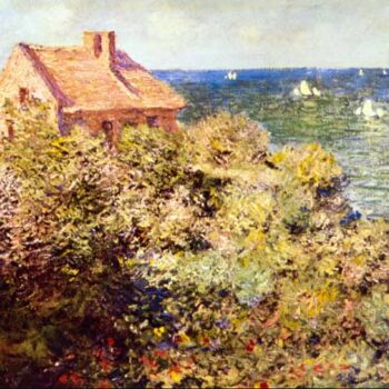 Fisherman's Cottage on a Cliff by Monet