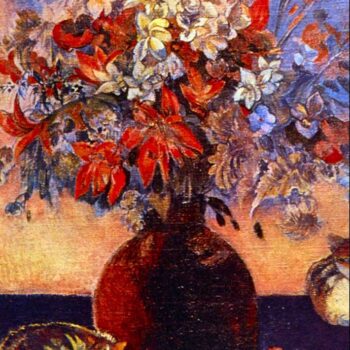 Flowers and Cats by Gauguin