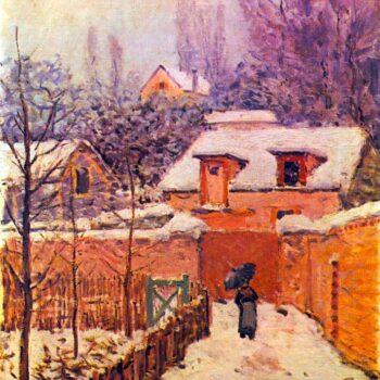 Garden in The Snow by Sisley