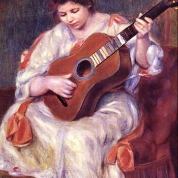 Girl Playing Guitar by Renoir