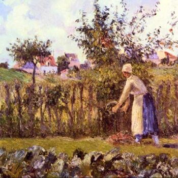 In The Orchard by Pissarro