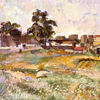 Landscape in Pontiose by Pissarro