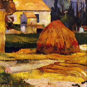 Landscape with Farm Houses by Pissarro