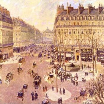 Place Du Theatre Francais, Soleil by Pissaro