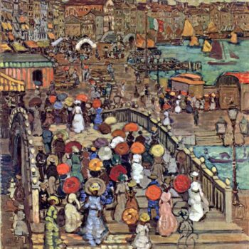 Ponte Della Paglia, Venice by Prendergast