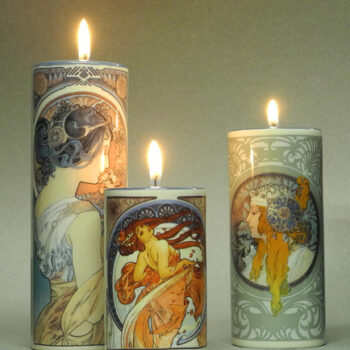 Mucha Candleholder Set of 3