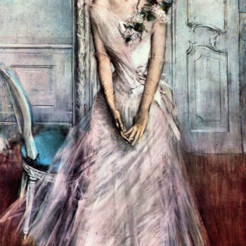 White Pastel Picture by Giovanni Boldini