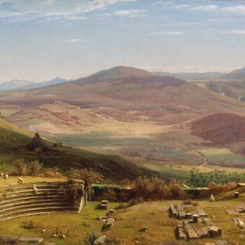 Worthington Whittredge - The Amphitheatre of Albano Mountains, Rome